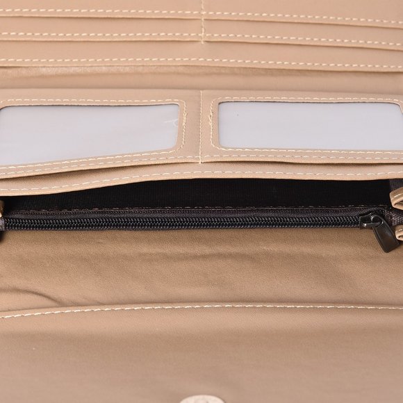 Blue w/Multi Color Stripe Pattern Polyester Wallet - Picture 4 of 5